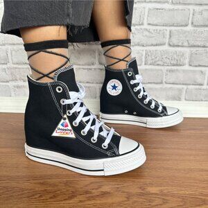 ⭐Converse Chuck Taylor Wedge Platform Sz 9.5 Womens Shoes Sneakers Black A11909C